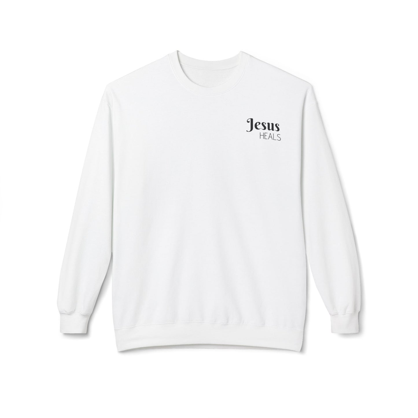 Jesus Heals - Unisex Midweight Softstyle Fleece Crewneck Sweatshirt