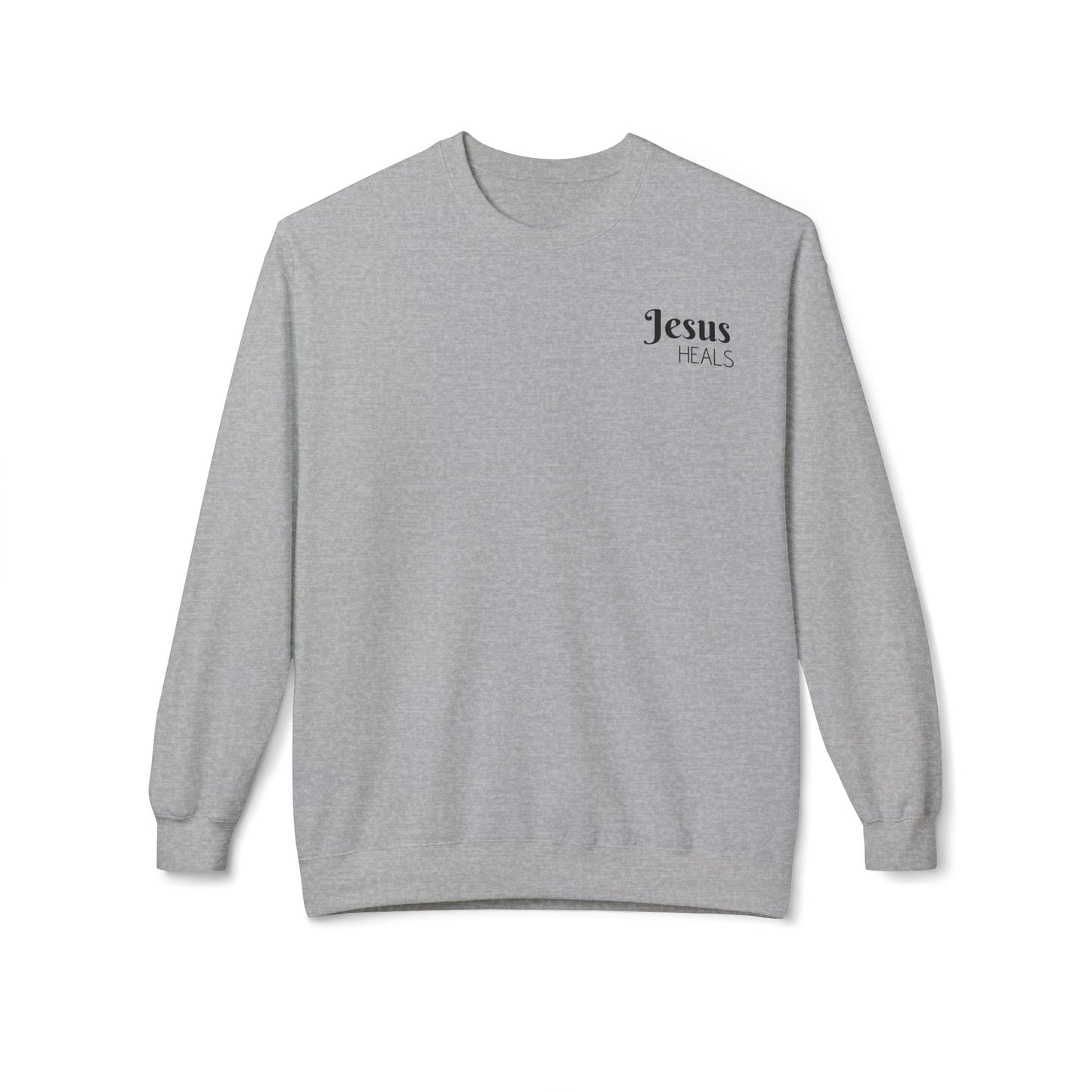 Jesus Heals - Unisex Midweight Softstyle Fleece Crewneck Sweatshirt