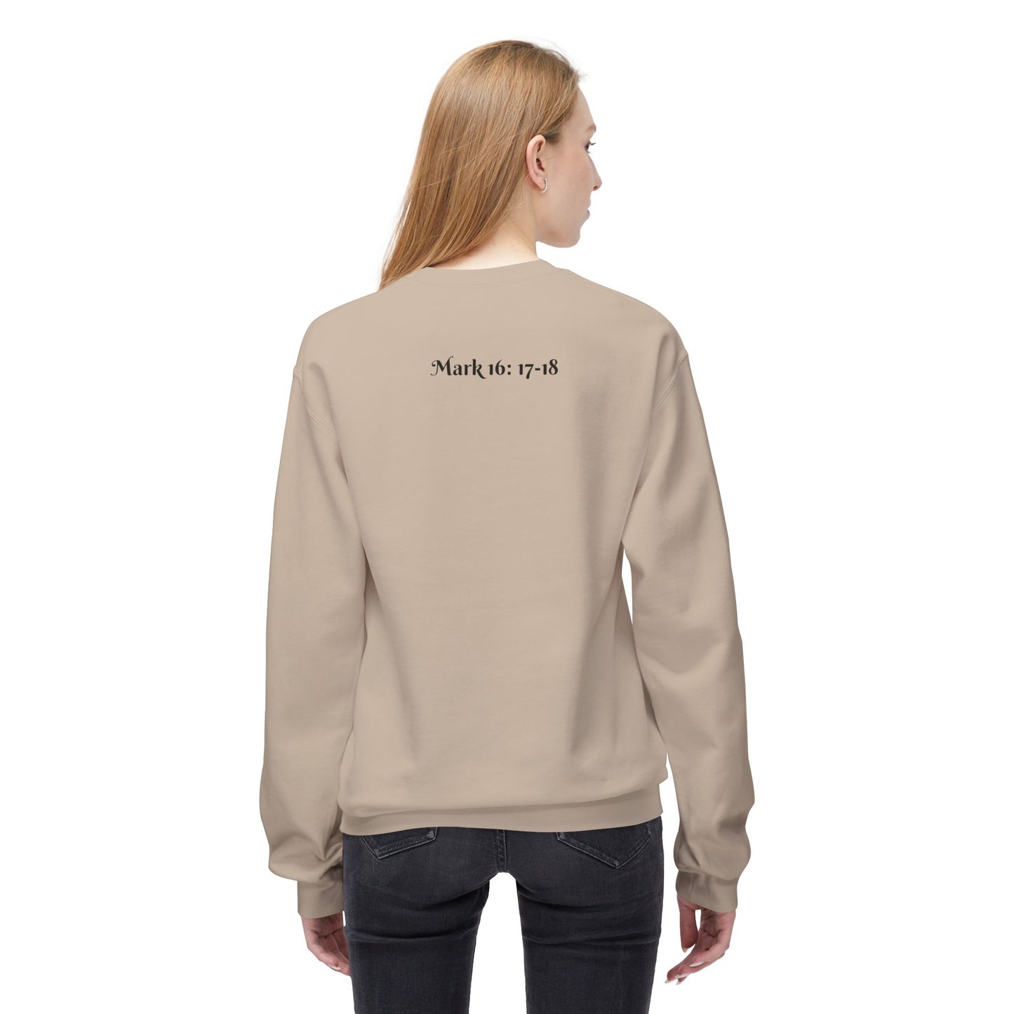 Jesus Heals - Unisex Midweight Softstyle Fleece Crewneck Sweatshirt