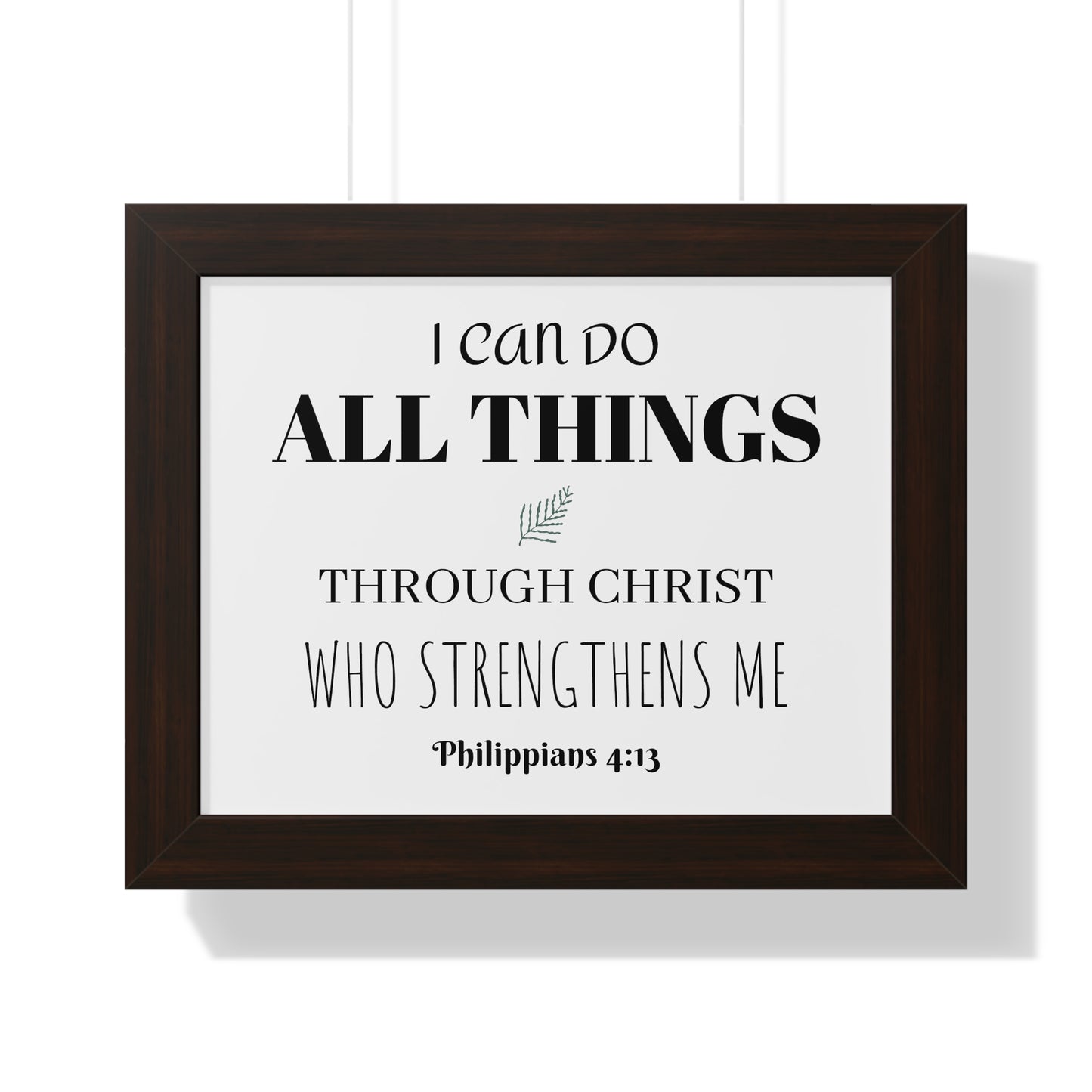 Philippians 4:13 - Framed Horizontal Poster