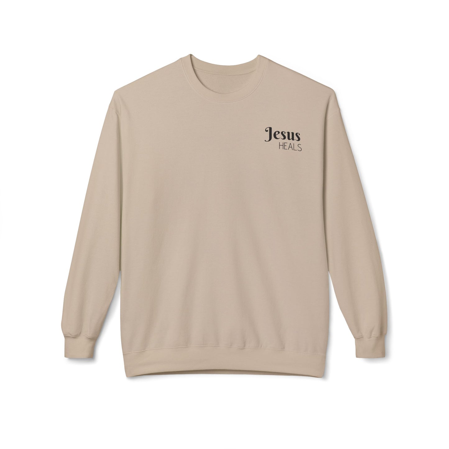 Jesus Heals - Unisex Midweight Softstyle Fleece Crewneck Sweatshirt