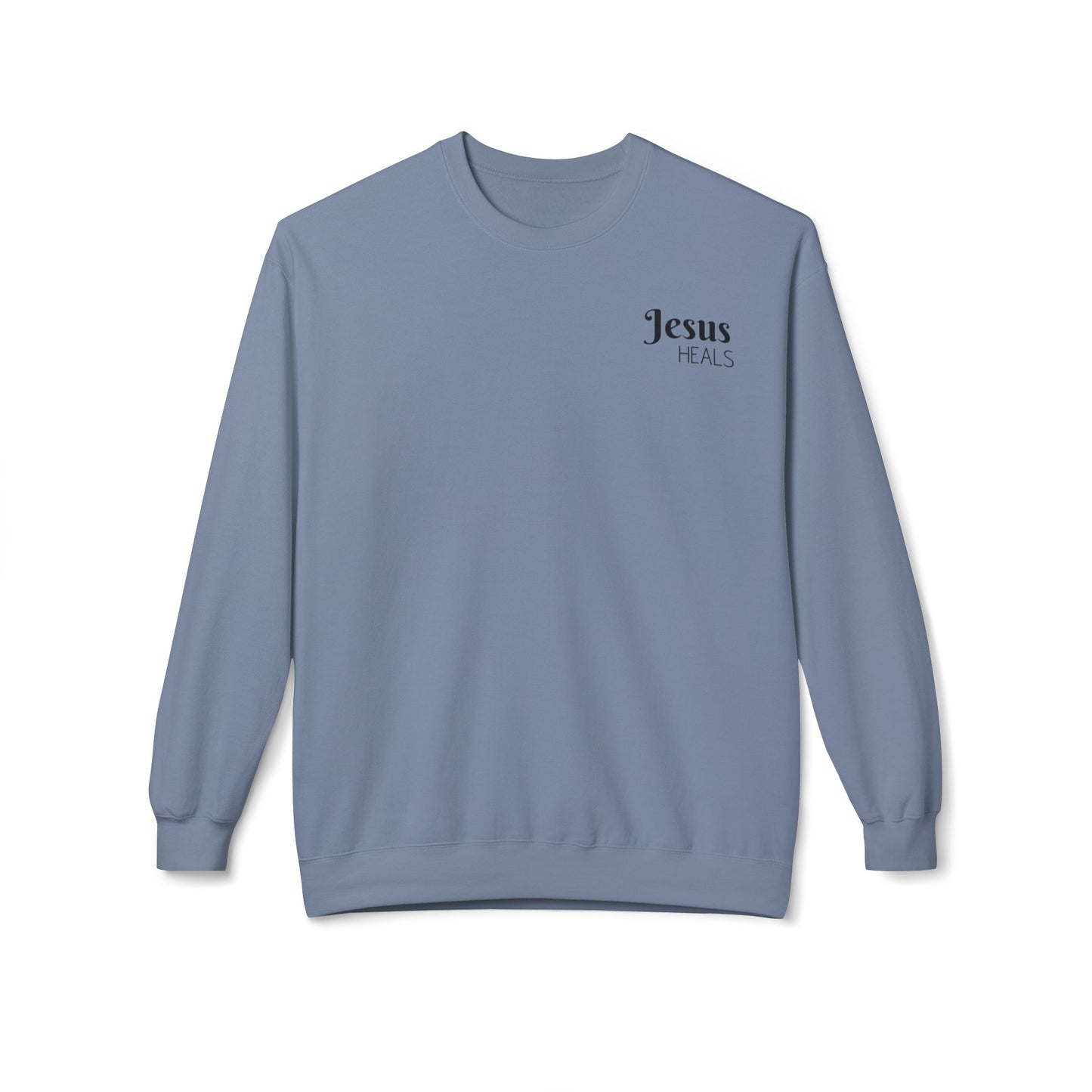 Jesus Heals - Unisex Midweight Softstyle Fleece Crewneck Sweatshirt