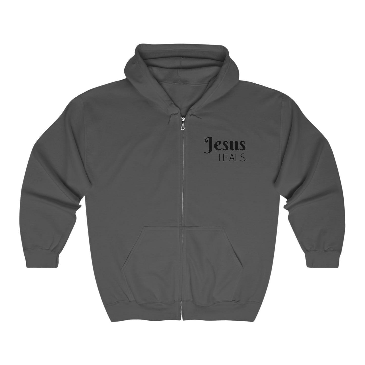 Jesus Heals - Unisex Heavy Blend™ Full Zip Hooded Sweatshirt