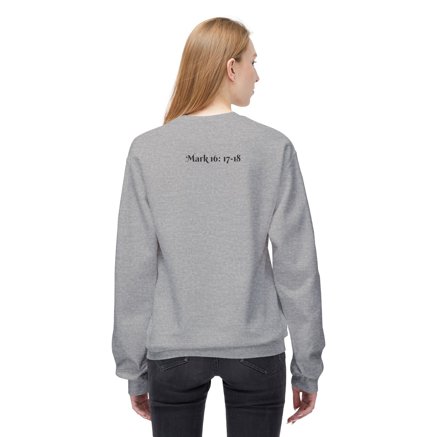 Jesus Heals - Unisex Midweight Softstyle Fleece Crewneck Sweatshirt