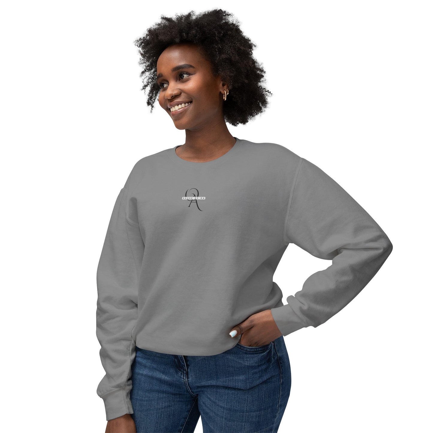 House of OA logo - Unisex Lightweight Crewneck Sweatshirt