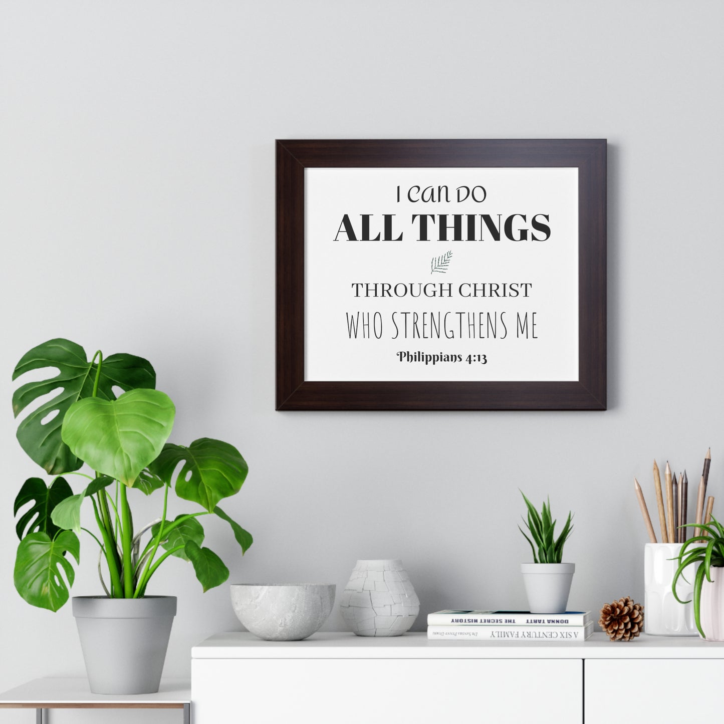 Philippians 4:13 - Framed Horizontal Poster