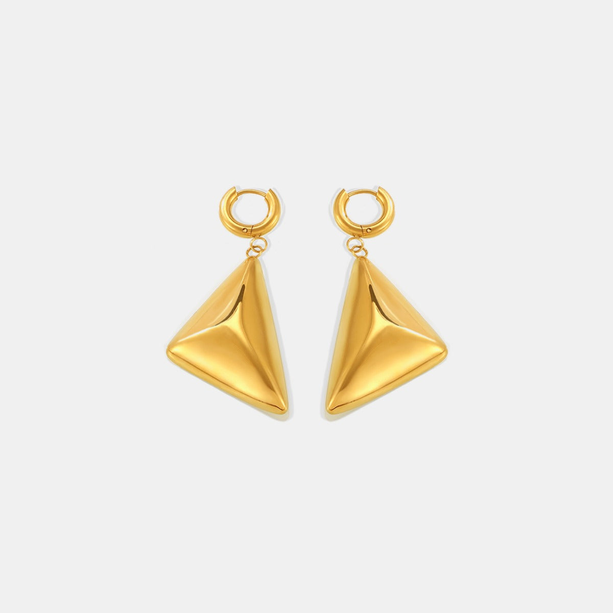 Stainless Steel Triangle Earrings