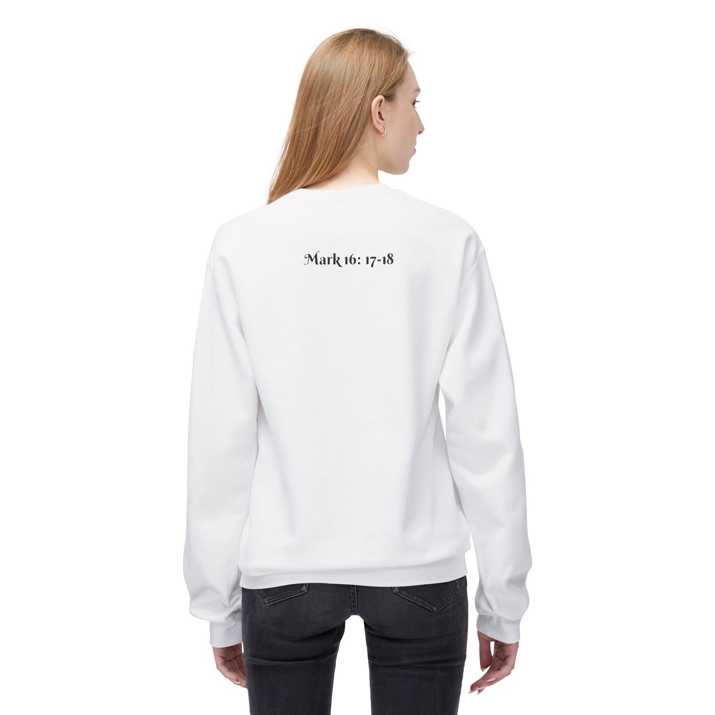 Jesus Heals - Unisex Midweight Softstyle Fleece Crewneck Sweatshirt