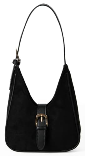 Slouchy Retro Suede Shoulder Bag