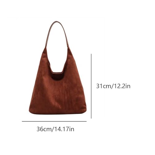 Suede Slouchy Bag Hobo Handbag Tote