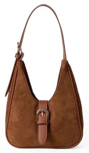 Slouchy Retro Suede Shoulder Bag