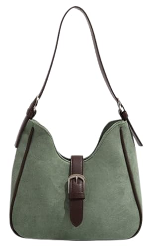 Slouchy Retro Suede Shoulder Bag