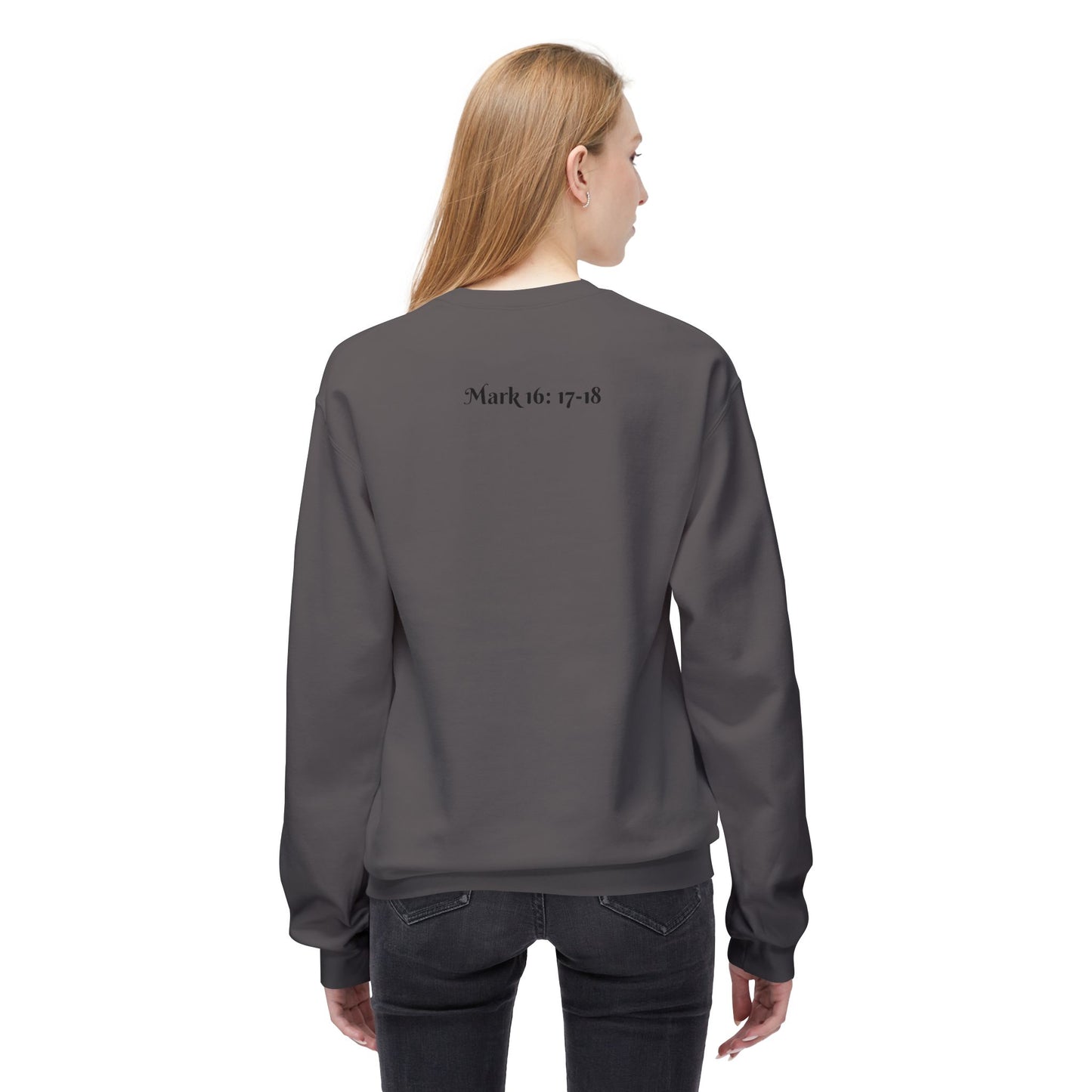 Jesus Heals - Unisex Midweight Softstyle Fleece Crewneck Sweatshirt