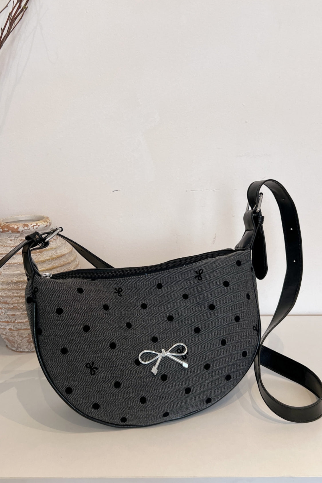 Printed Adjustable Strap Crossbody Bag