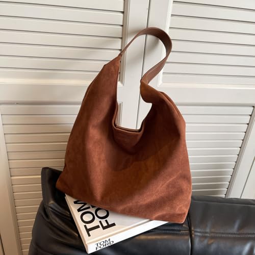 Suede Slouchy Bag Hobo Handbag Tote