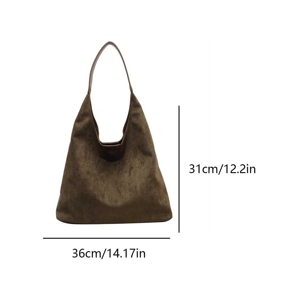 Suede Slouchy Bag Hobo Handbag Tote