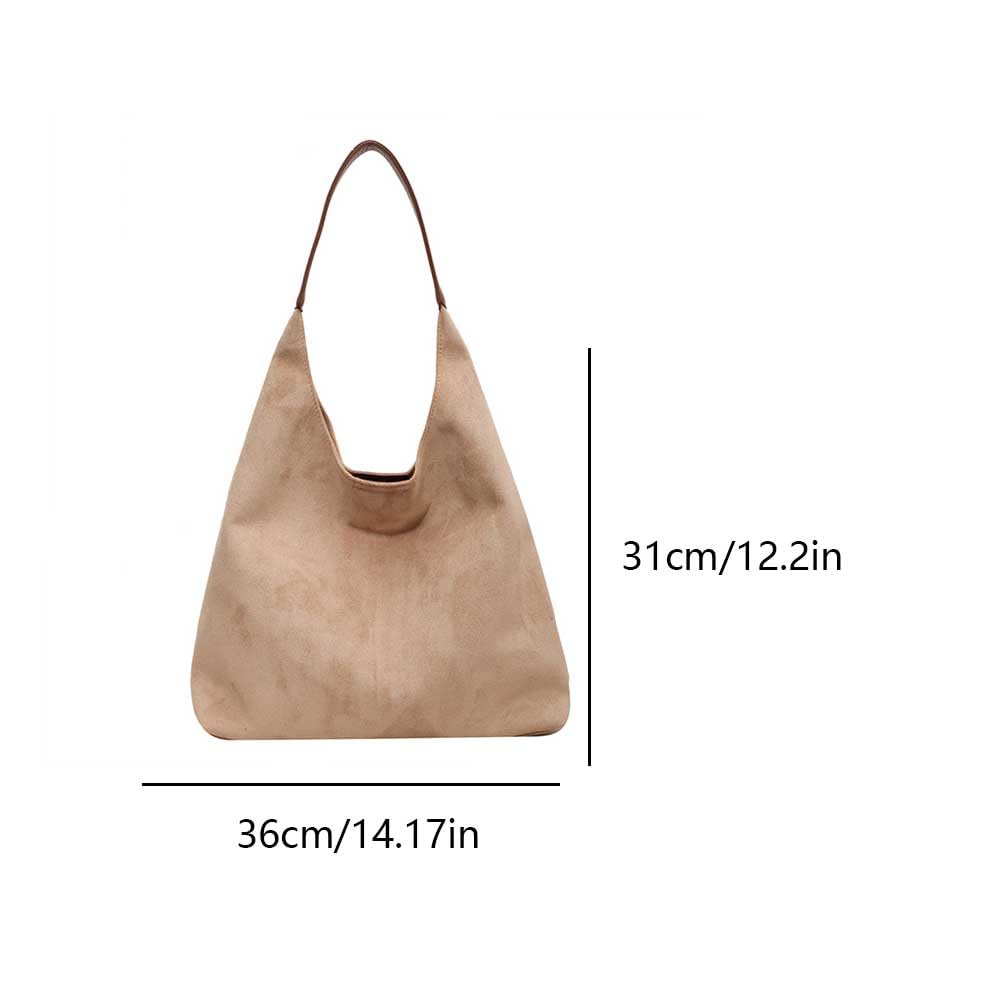 Suede Slouchy Bag Hobo Handbag Tote