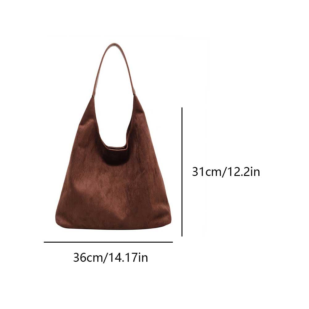 Suede Slouchy Bag Hobo Handbag Tote