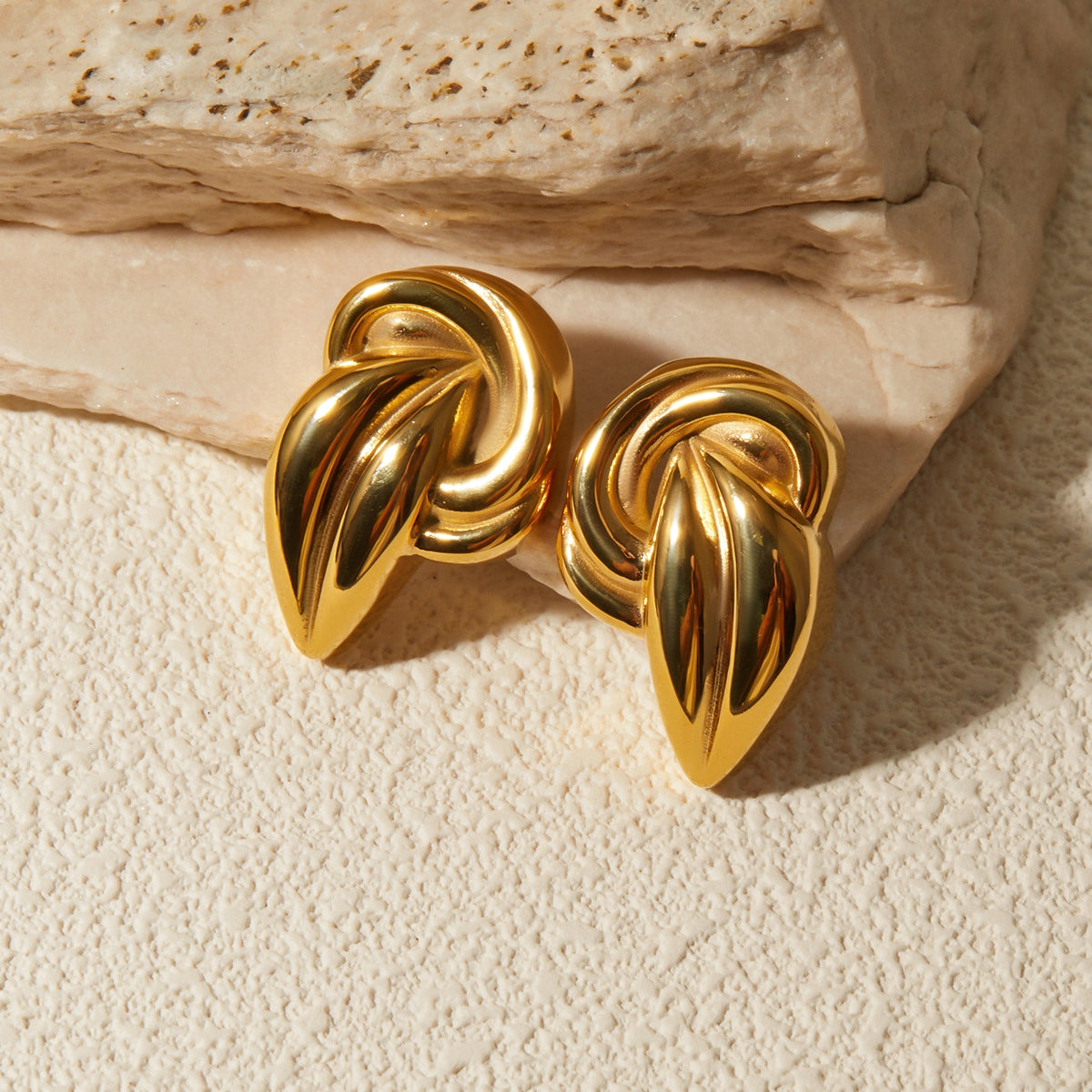 Gold-Plated Stud Earrings