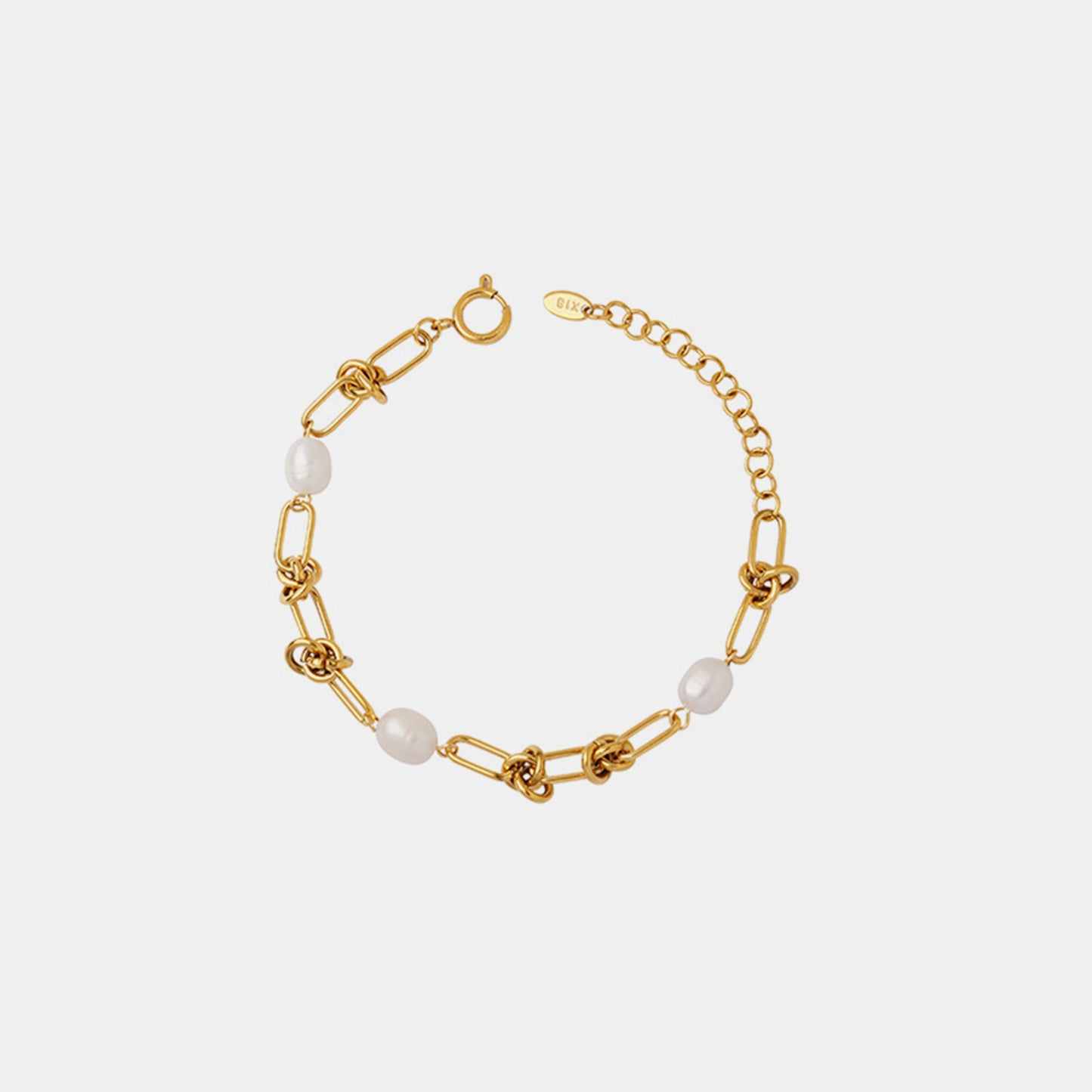 Freshwater Pearl Gold-plated Titanium Steel Bracelet