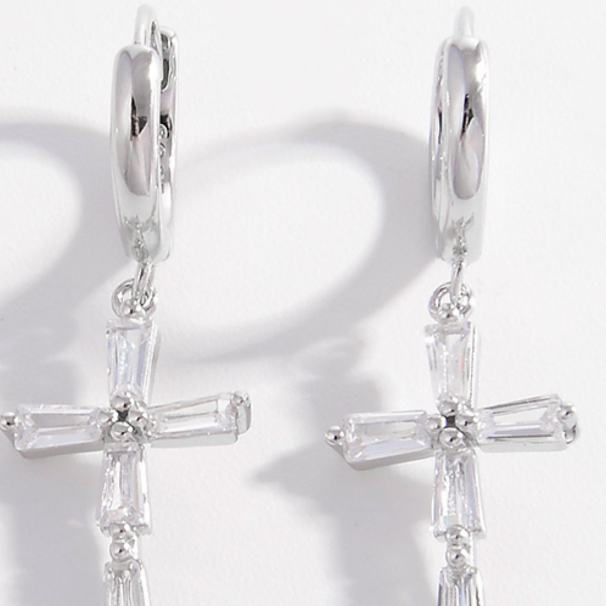 Drop Cross Earrings