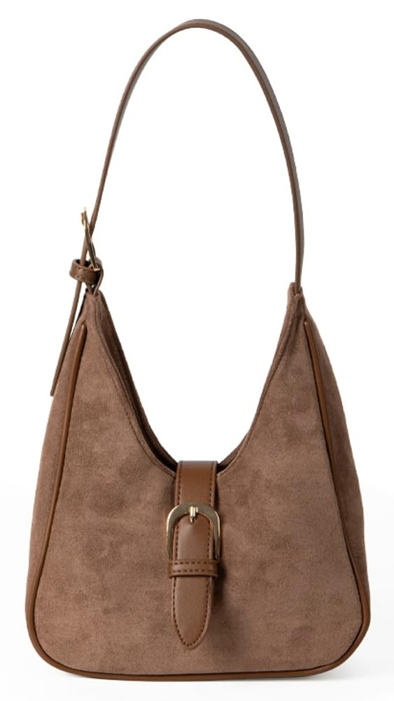 Slouchy Retro Suede Shoulder Bag