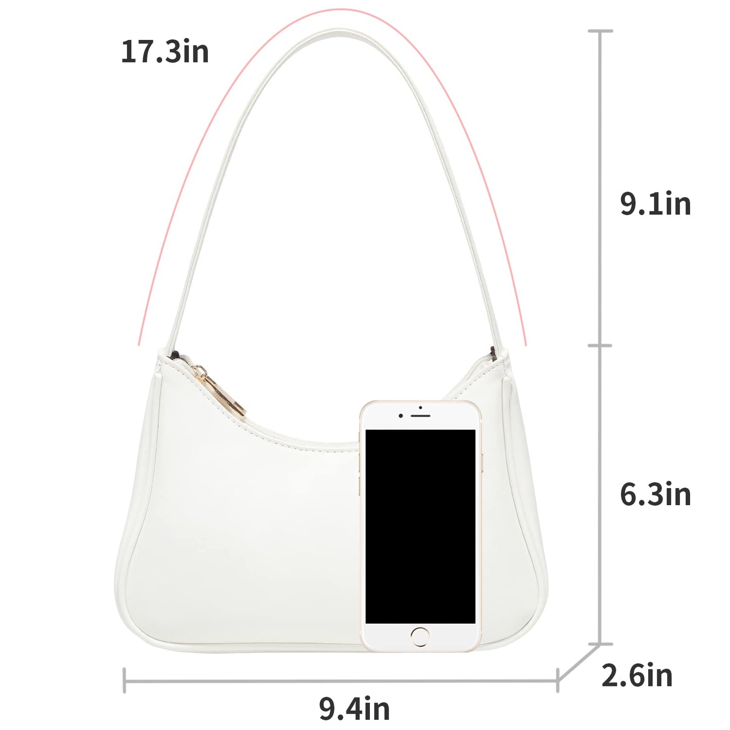 Mini Shoulder Bags Zipper Closure