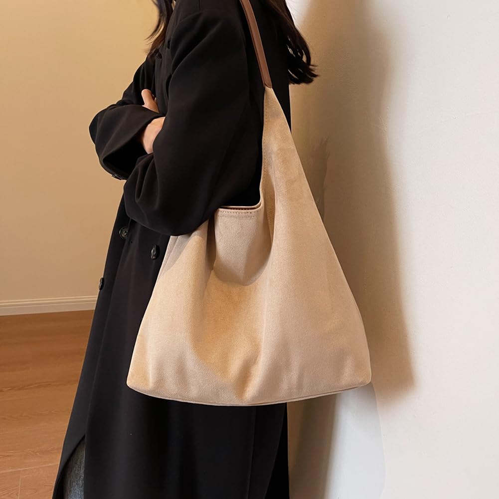 Suede Slouchy Bag Hobo Handbag Tote