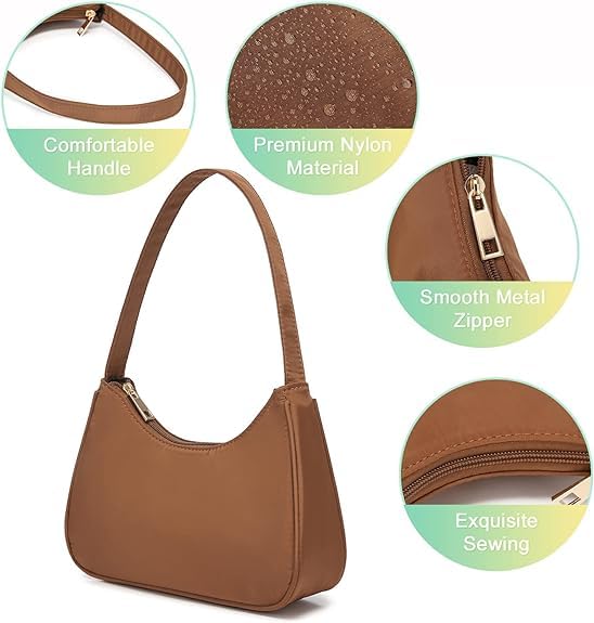 Mini Shoulder Bags Zipper Closure