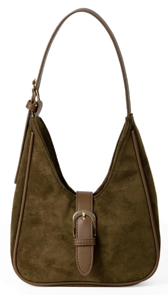 Slouchy Retro Suede Shoulder Bag