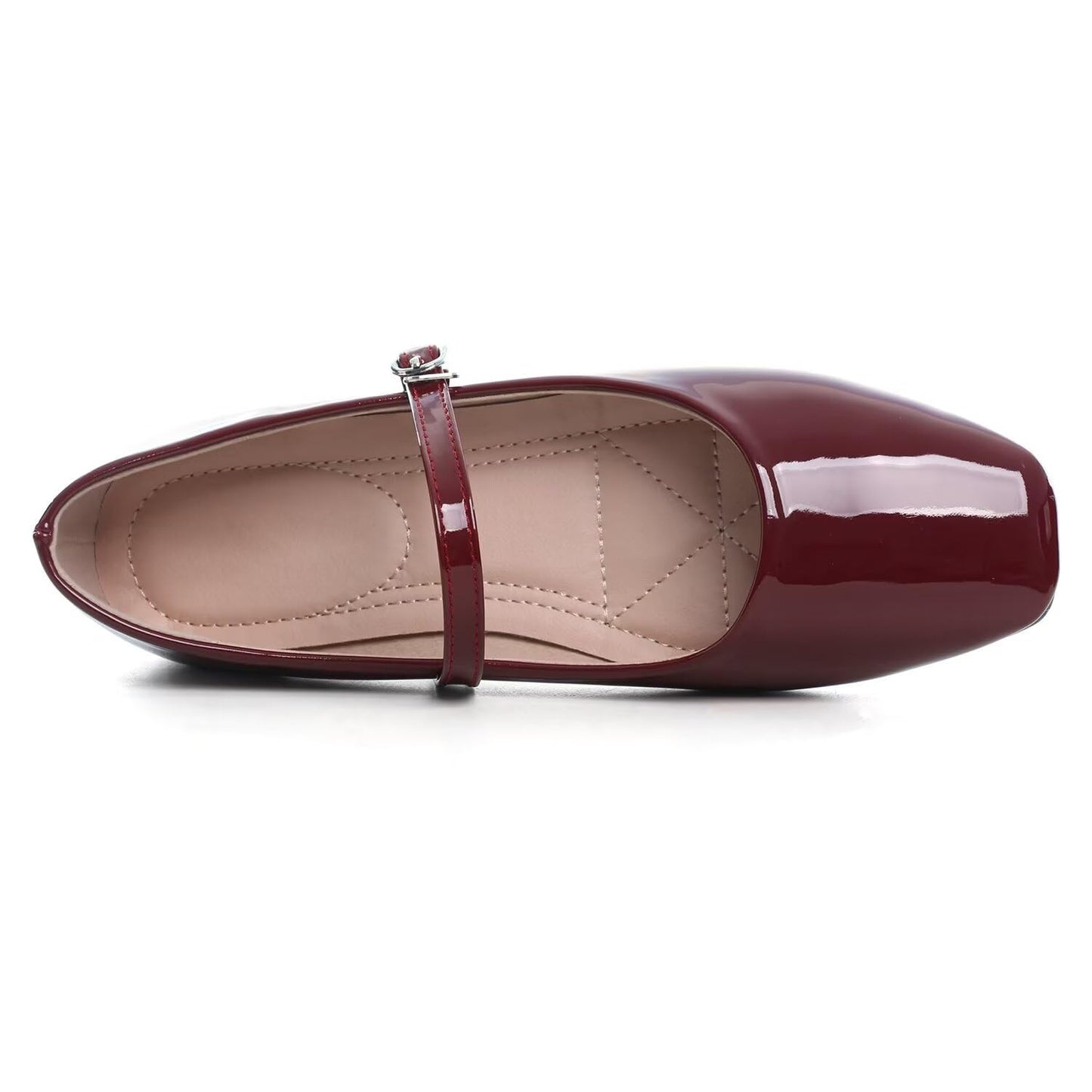 Red Slip on Ballet Flats Classy Round Toe