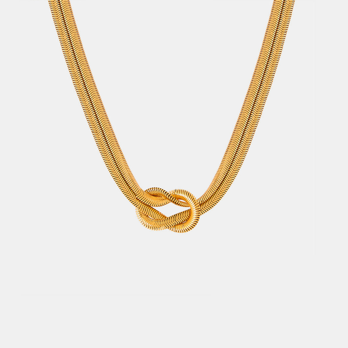 Gold-plated Titanium Steel Knot Necklace