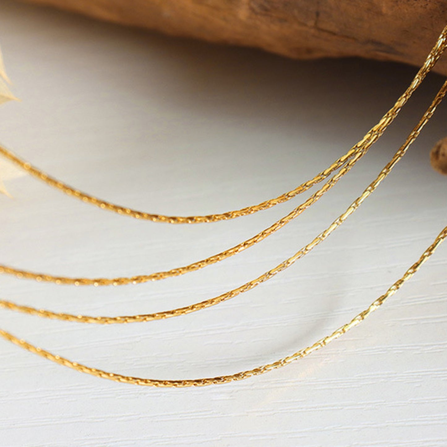 Gold-Plated Multi-Layer Clavicle Chain Necklace