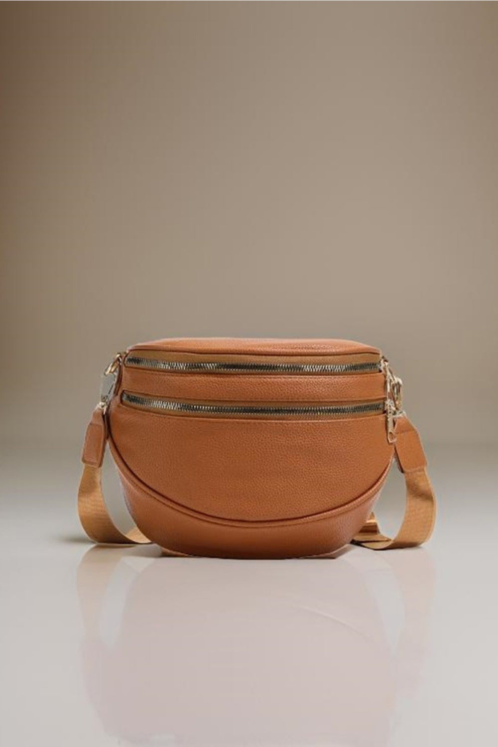 Vegan Leather Multi Pocket Crossbody Bag