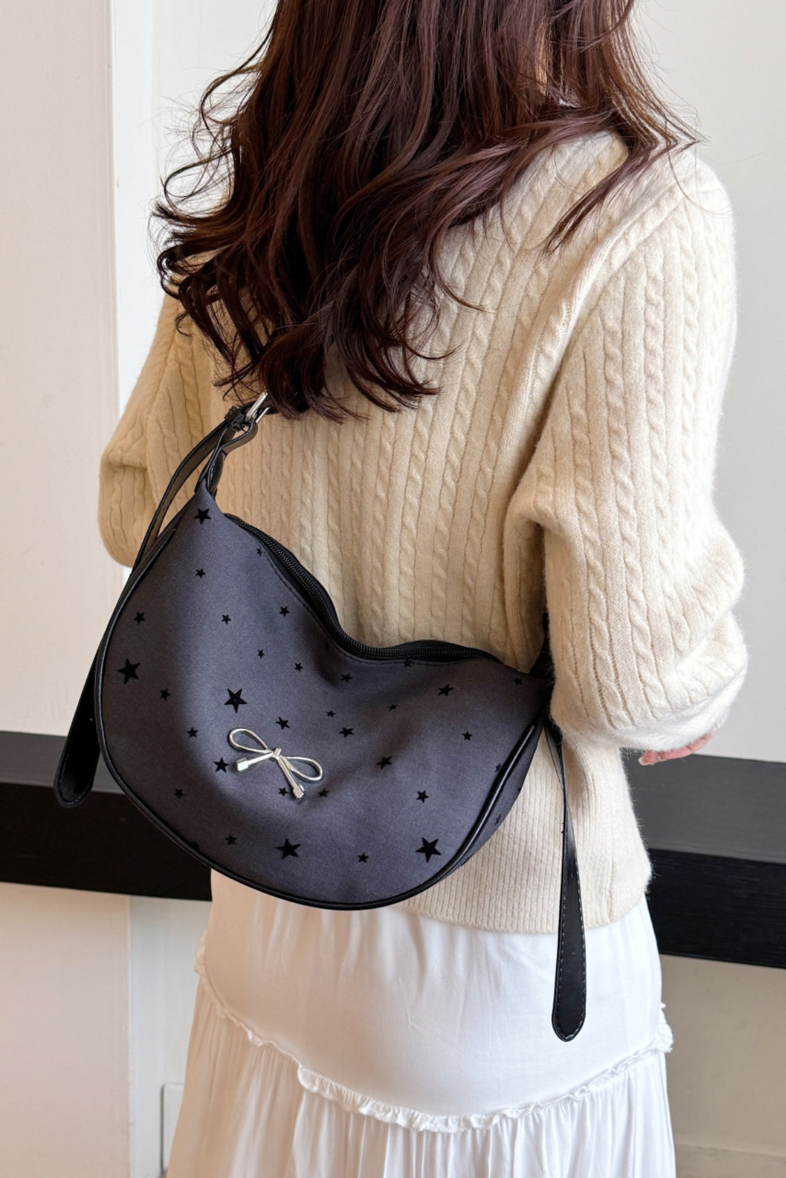 Printed Adjustable Strap Crossbody Bag