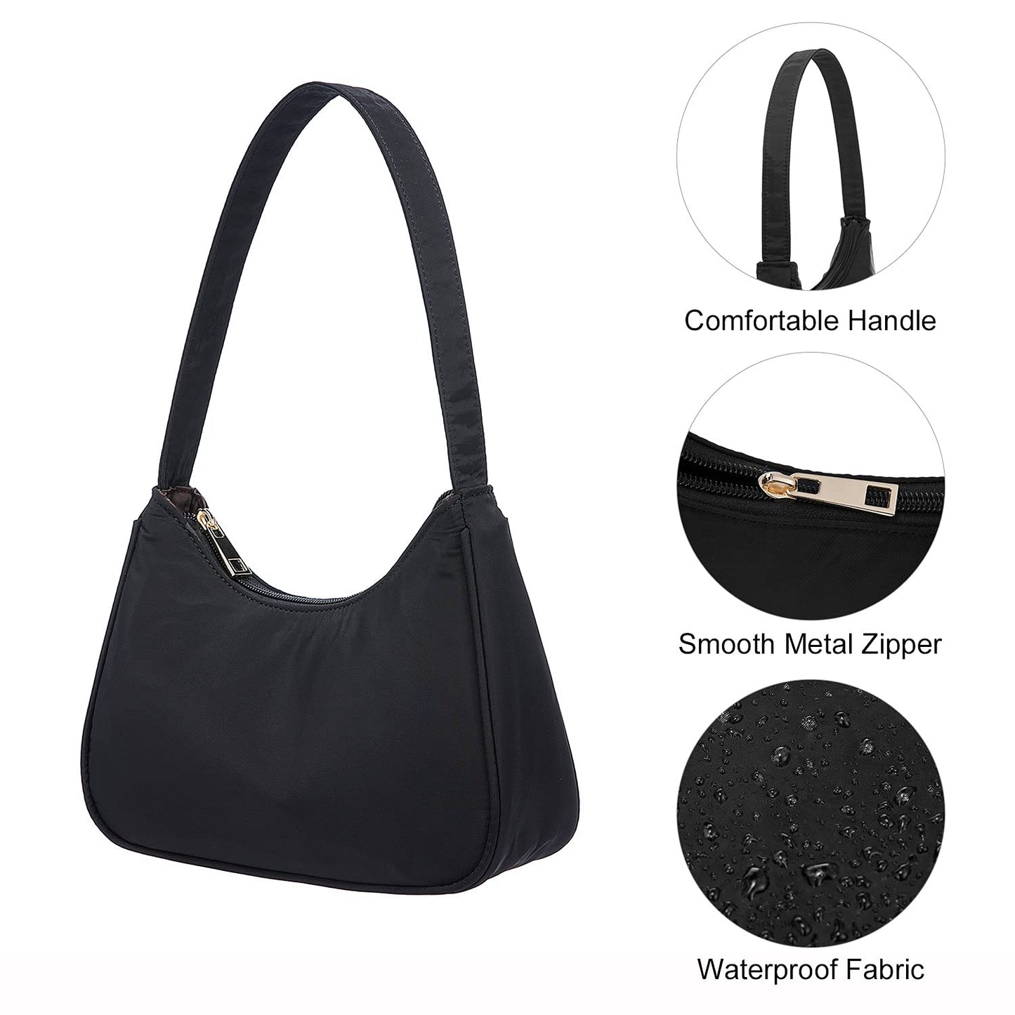 Mini Shoulder Bags Zipper Closure