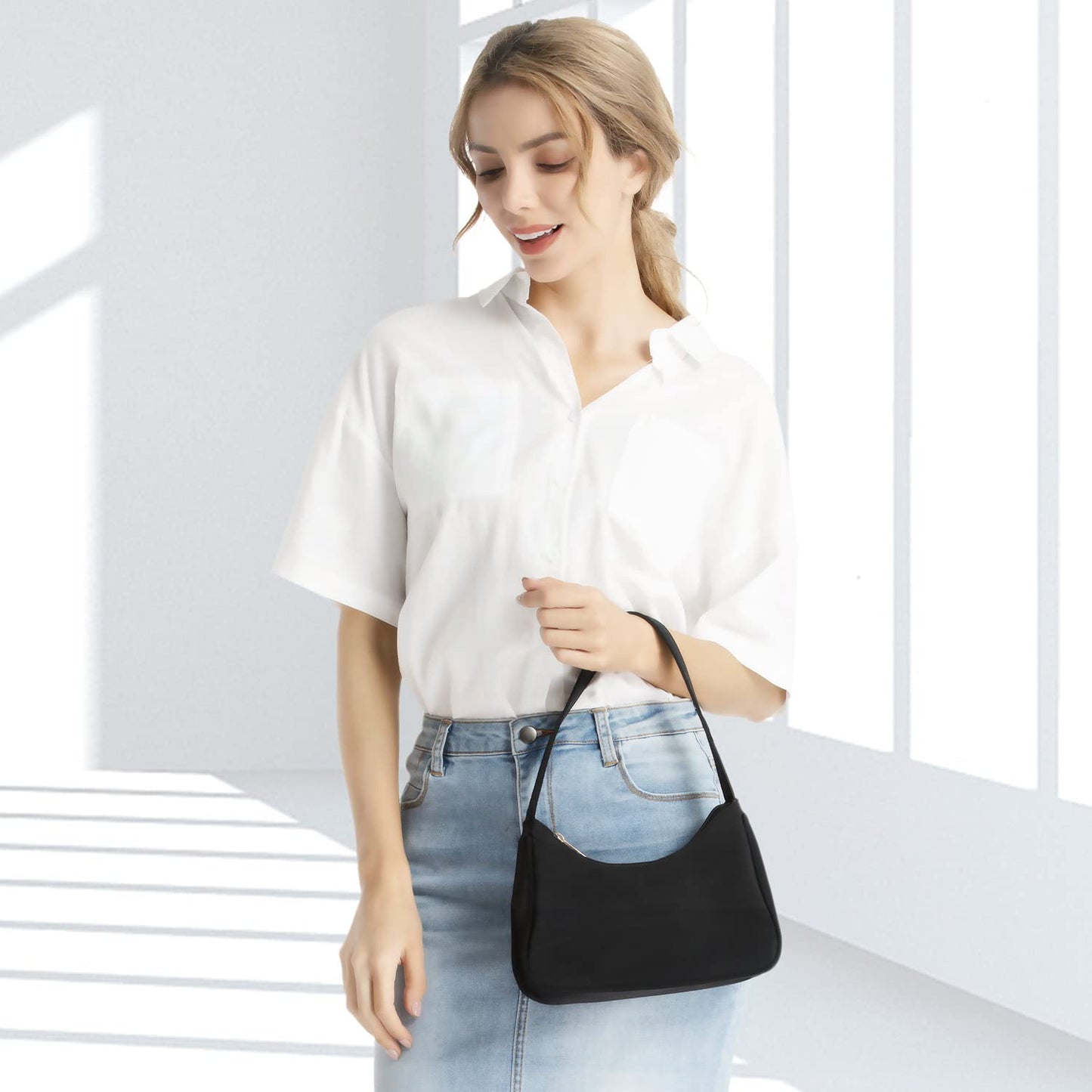 Mini Shoulder Bags Zipper Closure