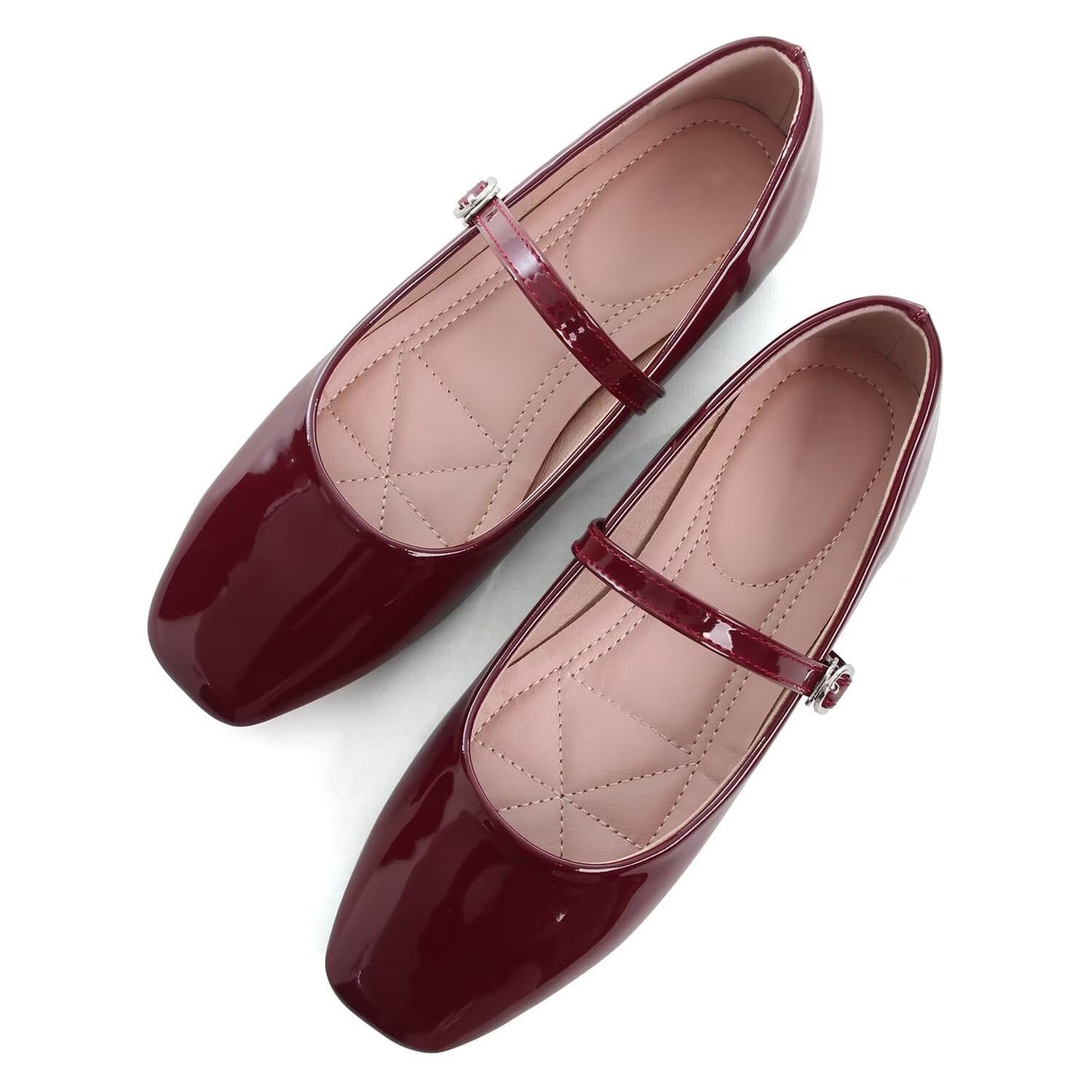 Red Slip on Ballet Flats Classy Round Toe