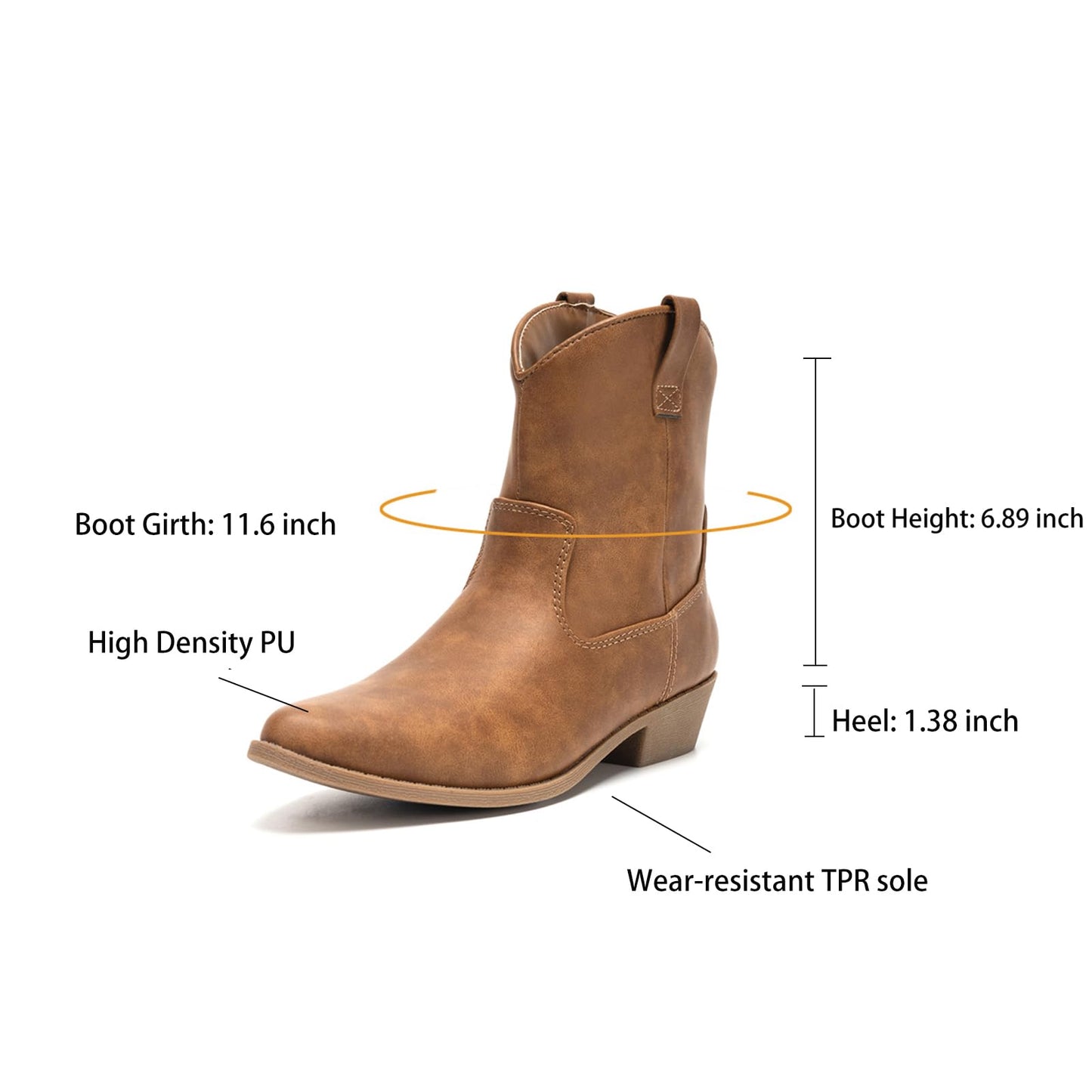 Ankle Boots - Cowgirl Boots Western Short Boots