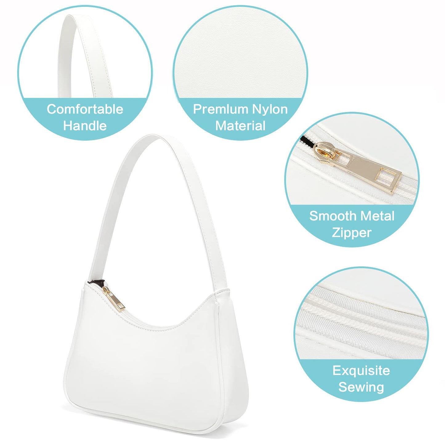 Mini Shoulder Bags Zipper Closure