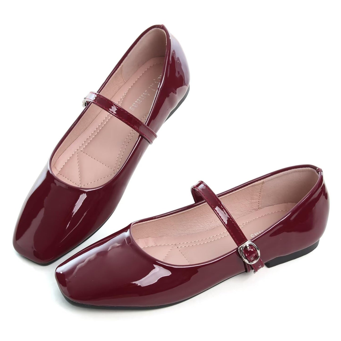 Red Slip on Ballet Flats Classy Round Toe