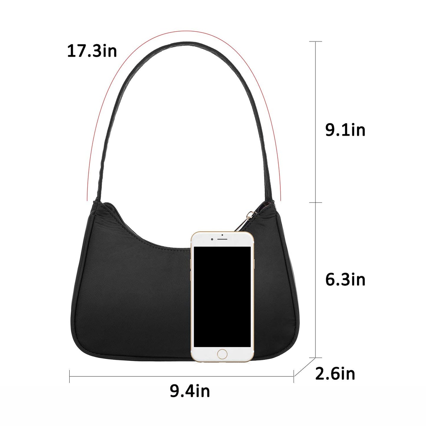 Mini Shoulder Bags Zipper Closure