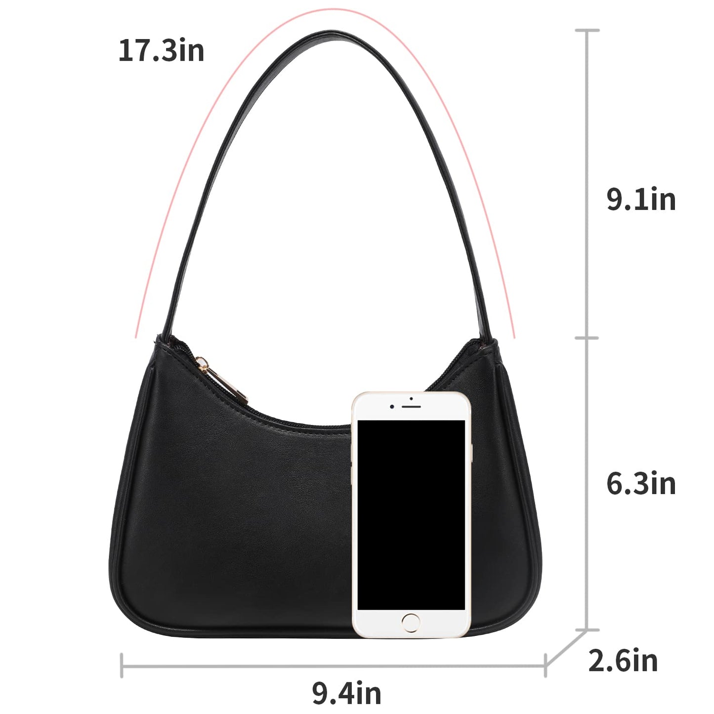 Mini Shoulder Bags Zipper Closure