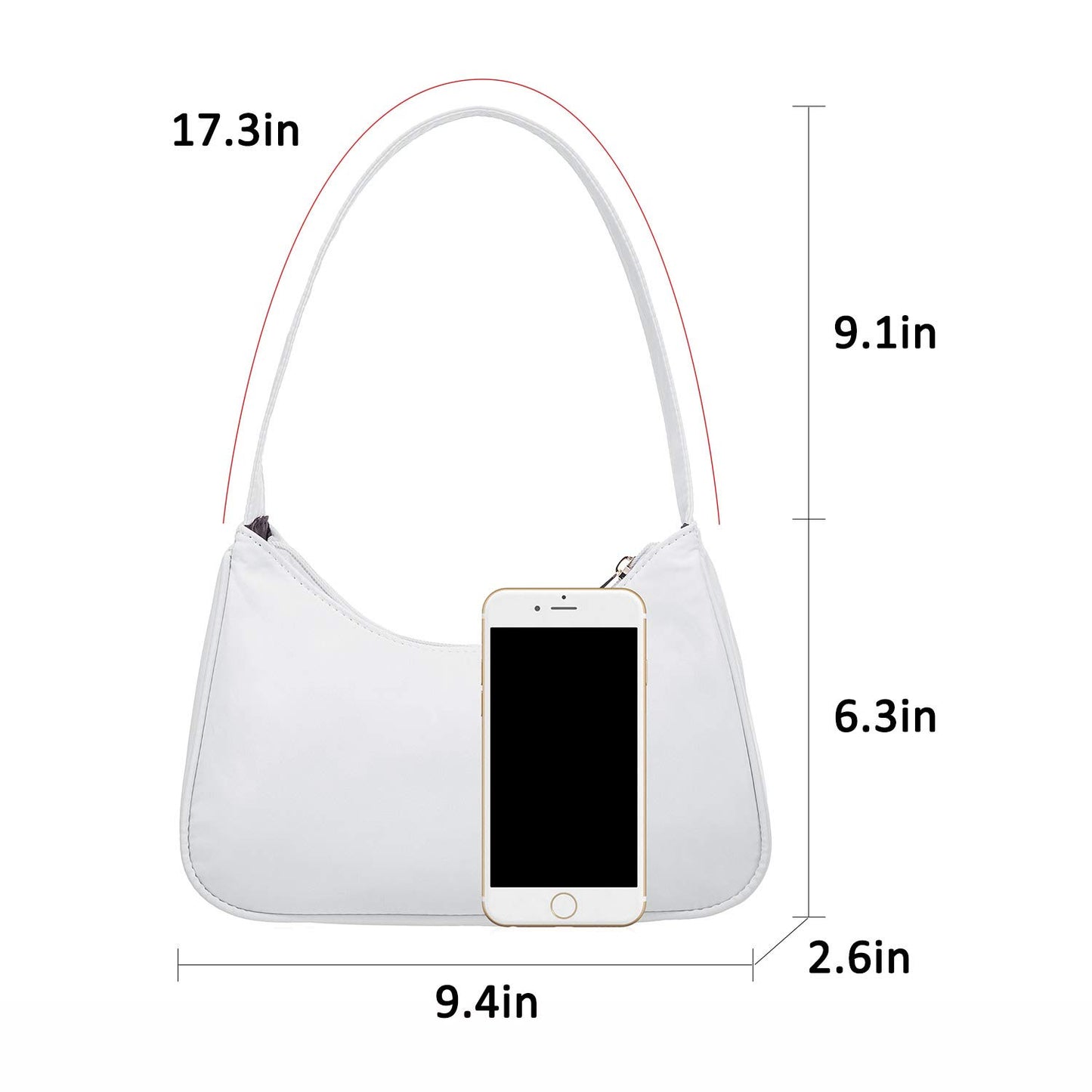 Mini Shoulder Bags Zipper Closure