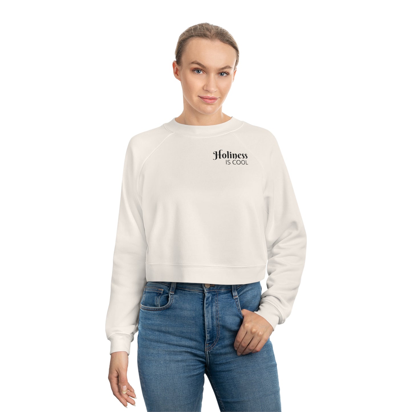 Holiness is Cool - Women's Cropped Fleece Pullover