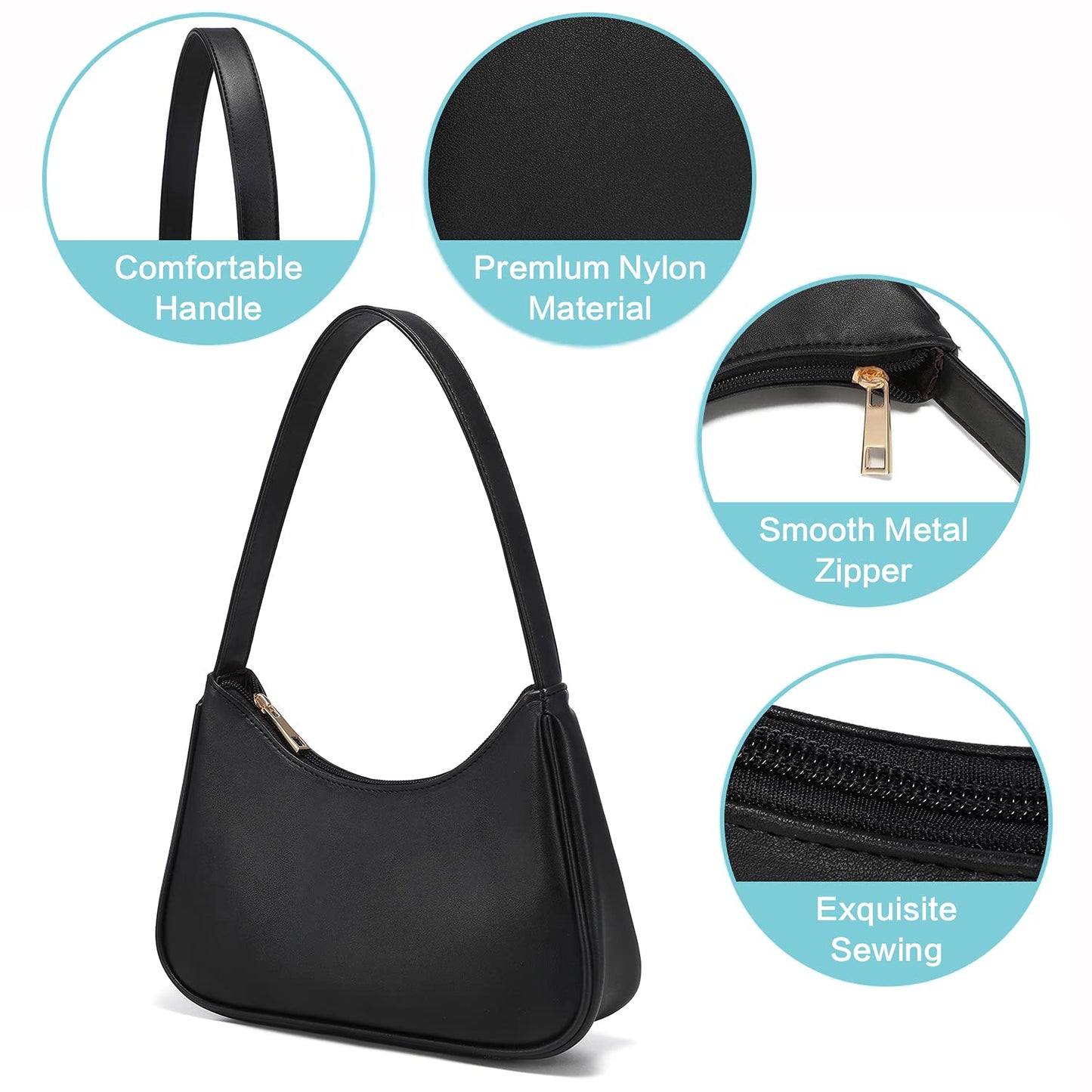 Mini Shoulder Bags Zipper Closure