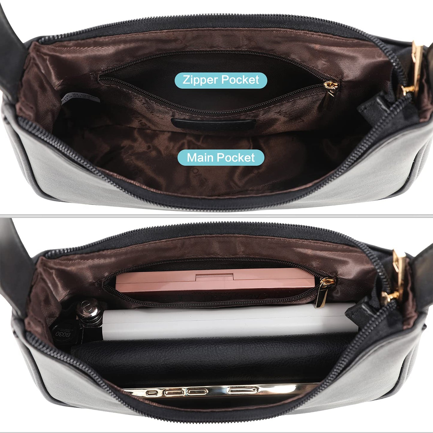 Mini Shoulder Bags Zipper Closure