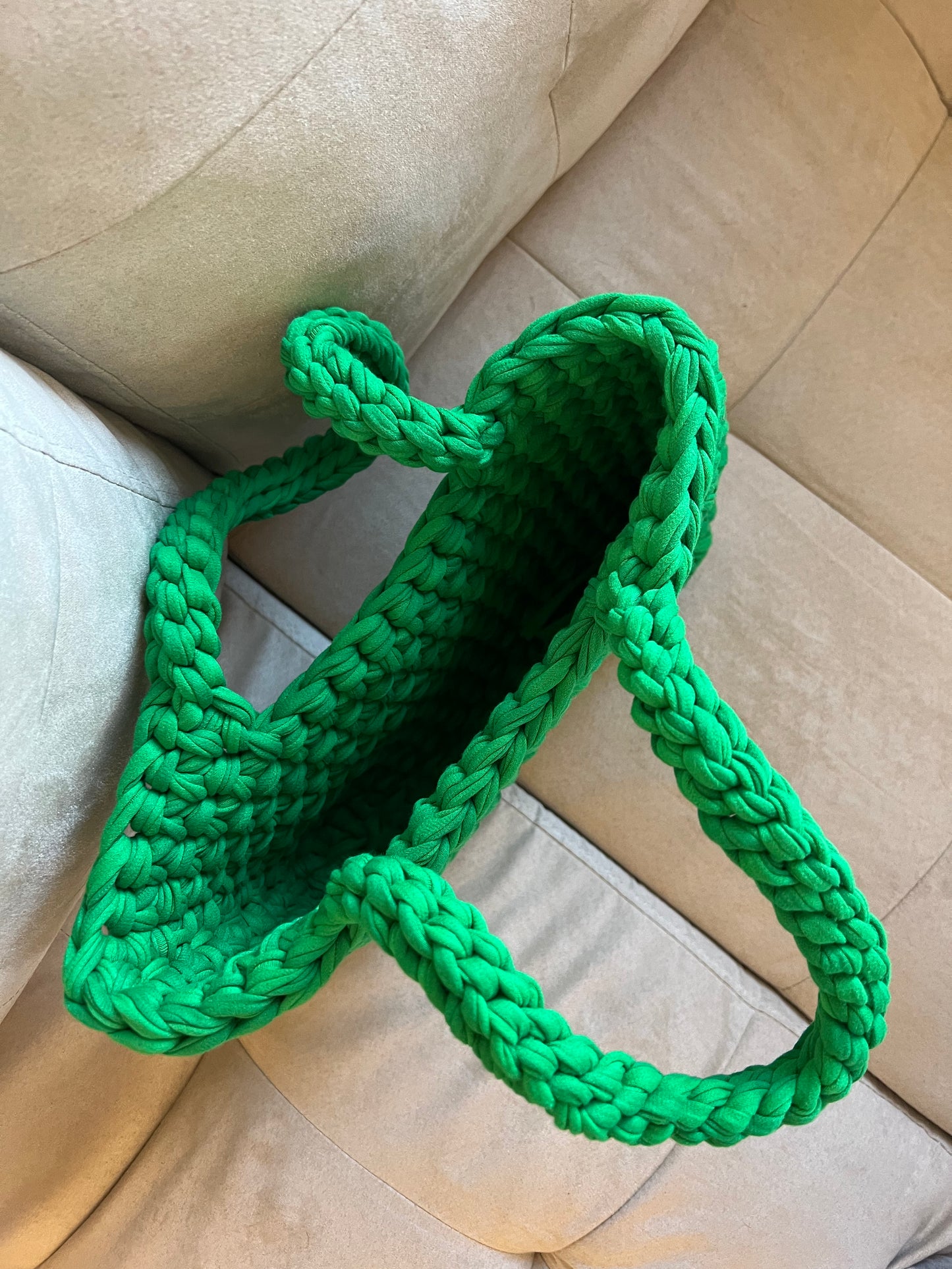 Green Handmade Crochet Fashion Shoulder Bag