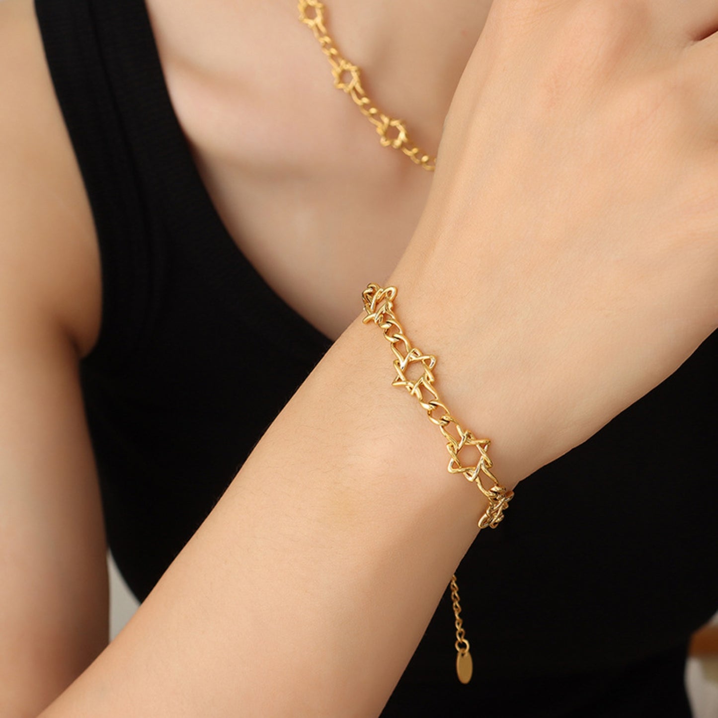 Gold-Plated Titanium Steel Bracelet