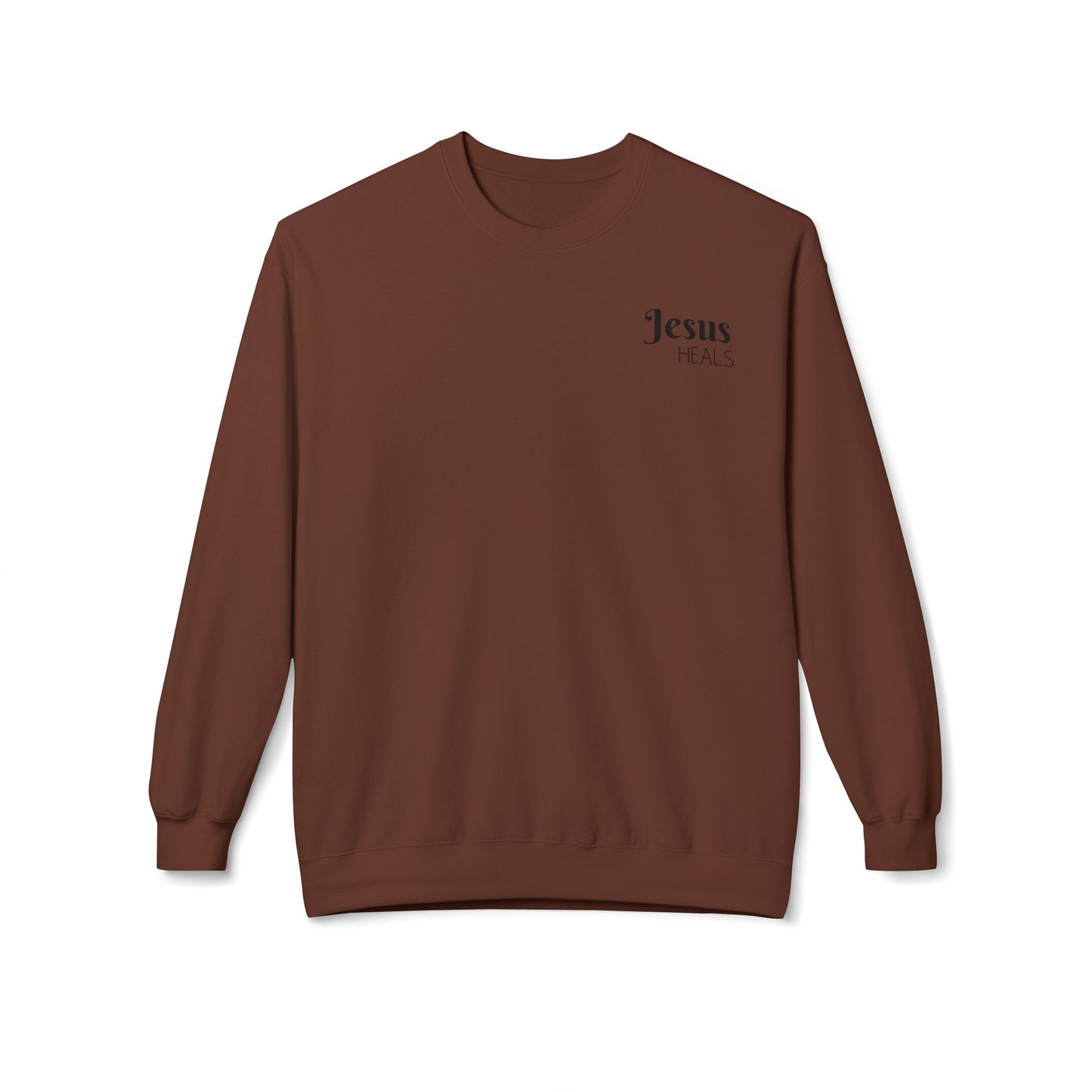 Jesus Heals - Unisex Midweight Softstyle Fleece Crewneck Sweatshirt